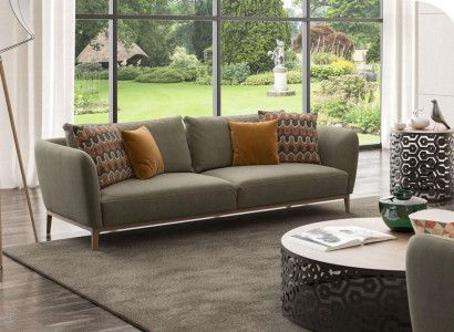 Olivengrüner Dreisitzer Moderne Wohnzimmercouch Sitzmöbel Couch Sofa